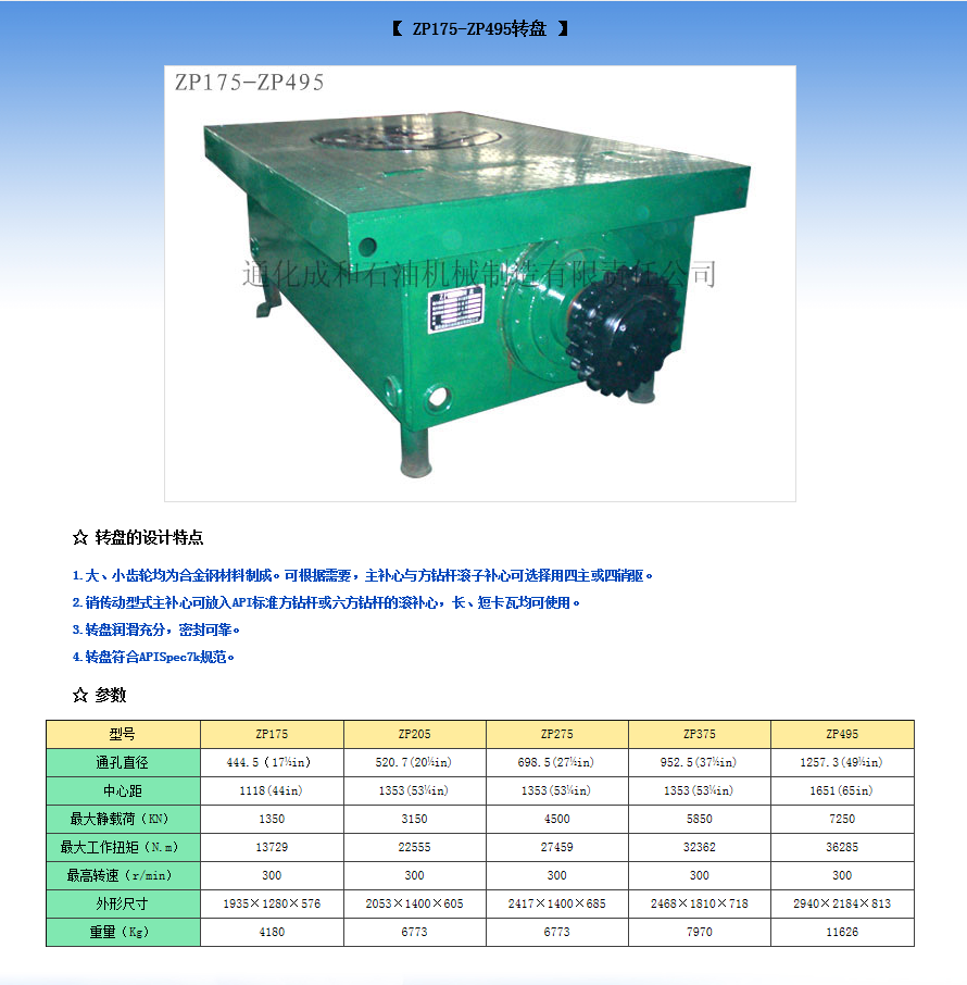 ?ZP175-ZP495轉(zhuǎn)盤